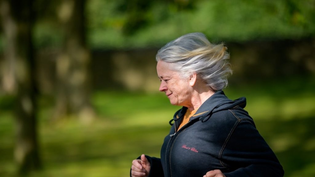 Older woman running
