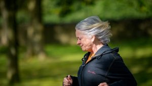 Older woman running